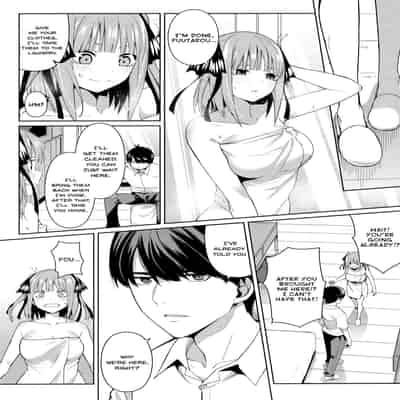(C97) [Bad Mushrooms (Chicke III, 4why)] Nibun no Yuudou Half Seduction (Gotoubun no Hanayome) [English]