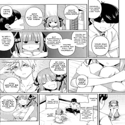 (C97) [Bad Mushrooms (Chicke III, 4why)] Nibun no Yuudou Half Seduction (Gotoubun no Hanayome) [English]