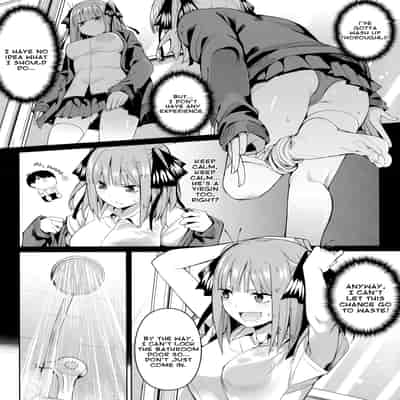 (C97) [Bad Mushrooms (Chicke III, 4why)] Nibun no Yuudou Half Seduction (Gotoubun no Hanayome) [English]